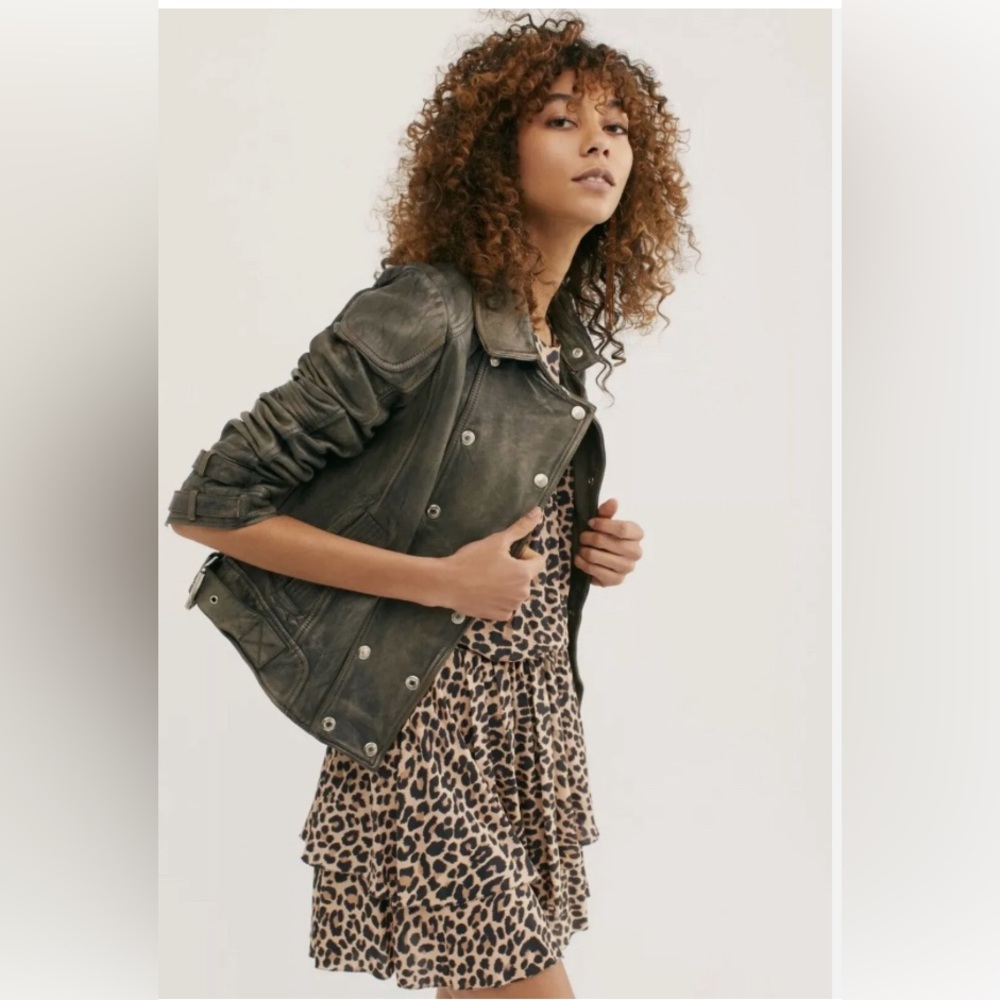 NWOT FREE PEOPLE LEATHER JACKET